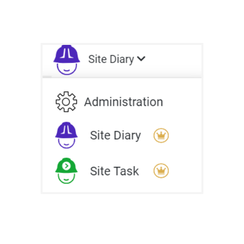 Site Diary - Drop-down Menu